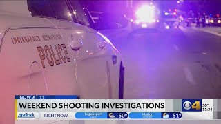 IMPD detectives investigating more than a dozen weekend shootings