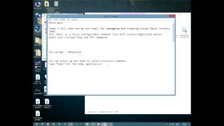 Creating and debugging VBS scripts using VBConsole shell.