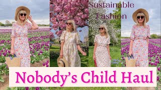 NOBODY'S CHILD TRY-ON HAUL / Sustainable Fashion / Midi Dresses/ Feminine Style/ Her Timeless Style