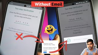 How to Reset Two Step Verification in WhatsApp without email |Recover Two Step Verification Pin 2024