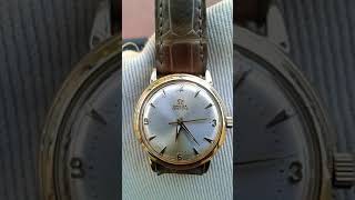 1954 omega bumper automatic14k gold filled 354 movement 17 jewels sunburst dial arabic num.