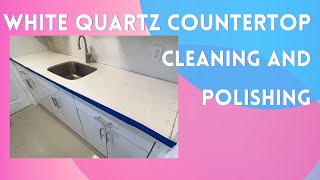 White Quartz Countertop Cleaning and Polishing in Miami Beach