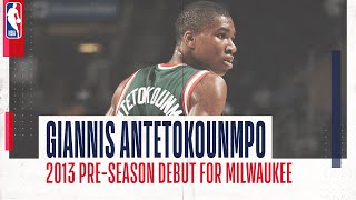 💪 GIANNIS ANTETOKOUNMPO | Every moment from The Freak's pre-season debut back in 2013