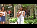 jody kamisato with honoka and azita at the international ukulele contest 2018