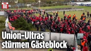 Polizeieinsatz vor dem Hauptstadt-Derby: Ultras von Union Berlin stürmen Gästeblock