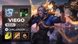 Viego vs Warwick Jungle - KR Challenger - Patch 14.24 Season 14