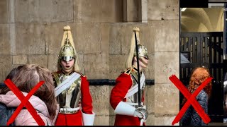 Young king’s guard gave them multiple WARNINGS ‼️ But silly tourists ANNOY the g