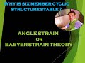 Angle Strain or Baeyer strain theory