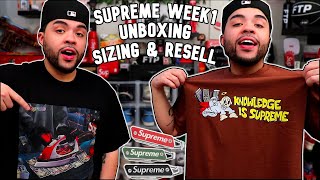 SUPREME SS22 WEEK 1 UNBOXING Spring Tees SIZING + RESELL \u0026 More!