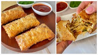 Crispy Cheesy Papad Pockets | Cripsy Papad Pockets | Easy Snacks Recipe | Cheesy Papad Roll