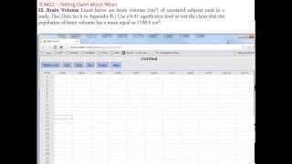 Statistics - Testing Claims about Means Example
