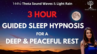 3 Hour Guided Sleep Hypnosis For Deep & Peaceful Rest - Theta Waves & Light Rain | TansyForrest.com