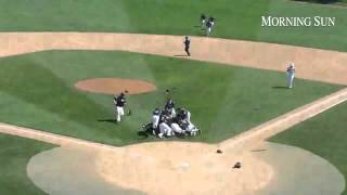 Mt. Pleasant records the final out to win the Division 2 state title and then the mass pile happens.