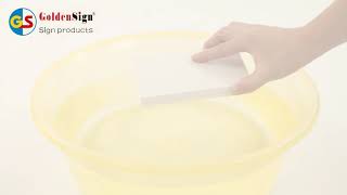 Goldensign waterproof pvc foam board testing