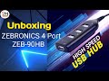 ZEBRONICS ⚡4 Port ZEB-90HB USB Hub Unboxing ☺️ By Flipkart ||TMB ||