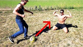 Hit with a SOCCER BALL until I BLEED | Bodybuilder VS Crazy World Cup Football Challenge