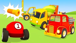 ¡Un tornillo perdido! Vehículos de Servicio. Dibujos animados de coches para niños.