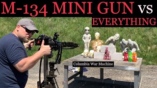 M-134 MINI GUN  vs  EVERYTHING, BALLISTIC TORSOS,STATUES,BLOCK WALLS, AND LOTS M