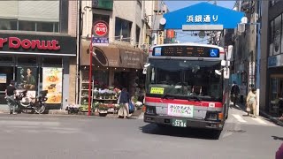 【東急バス】日吉駅前の隘路、狭路を見事なハンドル捌きが光ります