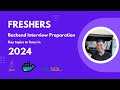 Cracking Fresher Backend Dev Interview Roadmap 2024 | Master Backend Development Interview