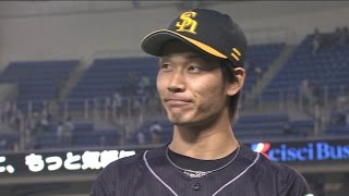 【プロ野球パ】13勝目の武田翔太のヒーローインタビュー 2015/09/26 M-H