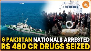 Six #Pakistani Nationals Arrested, Drugs Worth Rs 480 Cr Seized Near Porbandar Coast in Gujarat