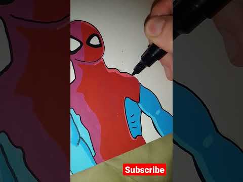 Drawing Spiderman In Posca Markers Art Arttube Marvel Mcu Shorts