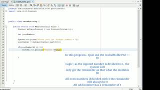 Java- Odd or Even using scanner and if else