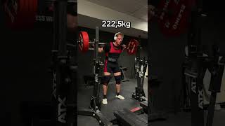 222,5kg x2 squat