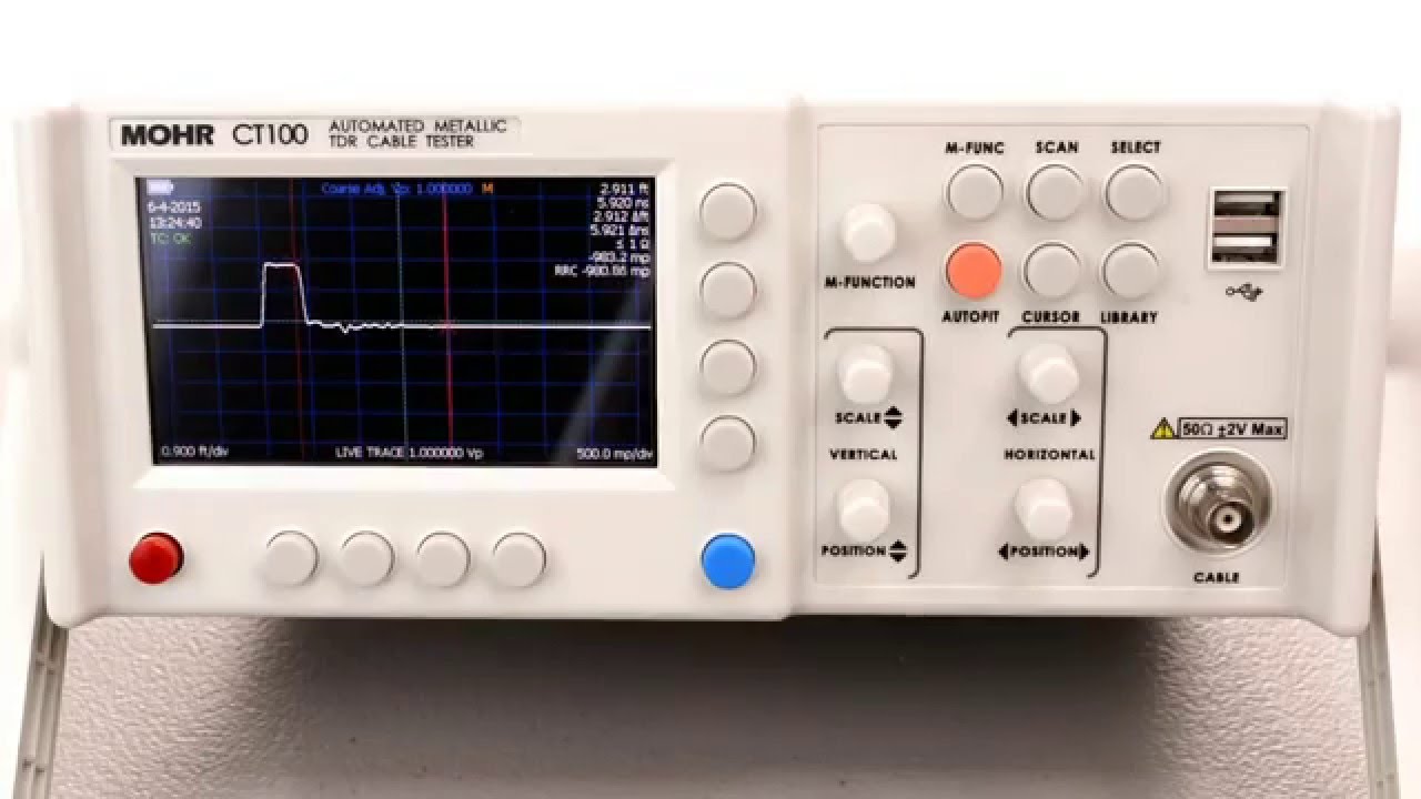 Tdr Cable Tester Buttons And Knobs Mohr Ct100 Ch 1 Time Domain