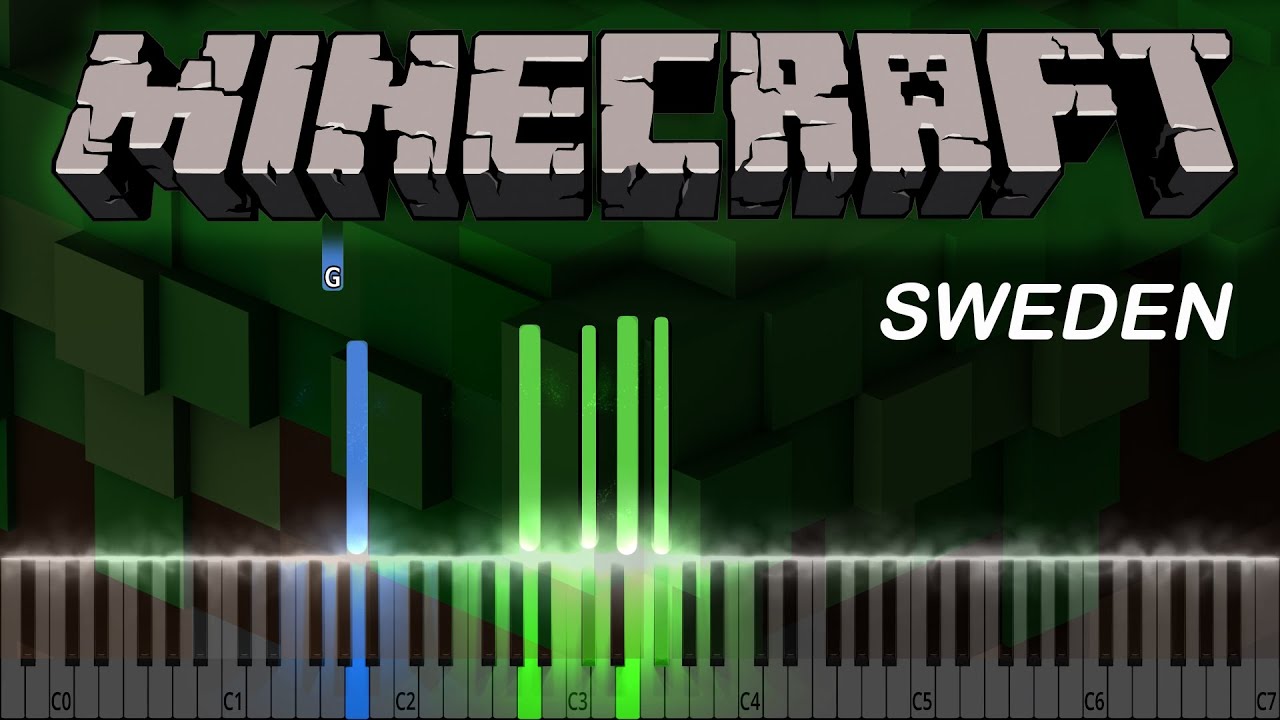 C418 Sweden Minecraft Volume Alpha Piano Tutorial Youtube