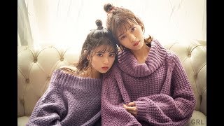 乃木坂46西野七瀬＆齋藤飛鳥がモテを狙ったふわもこニット姿を披露／ファッションブランドGRL（グレイル）CM