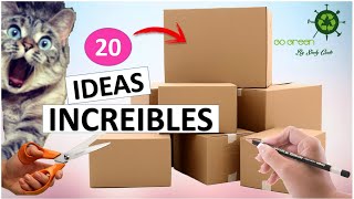 20 Manualidades FÁCILES Y RÁPIDAS con cajas de cartón (RECICLAJE)