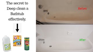 How to Clean a Bathtub! Deep Cleaning with $5 products.