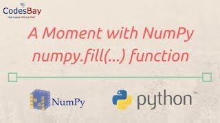 Using NumPy . fill (...) function : A Moment with NumPy