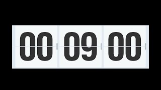 9 Minutes White Timer ⏳ Clean Minimal Countdown