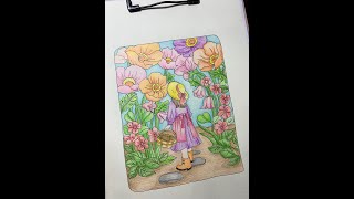 How to Draw a Flower Garden Landscape