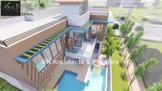 40X70 Feet  2800 sqft House Design with Swimming Pool Louvered Balcony