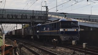 EF210-305号機[吹]+ﾑﾄﾞ128号機[岡]+コキ100系21両 貨物[A25運用] 通過