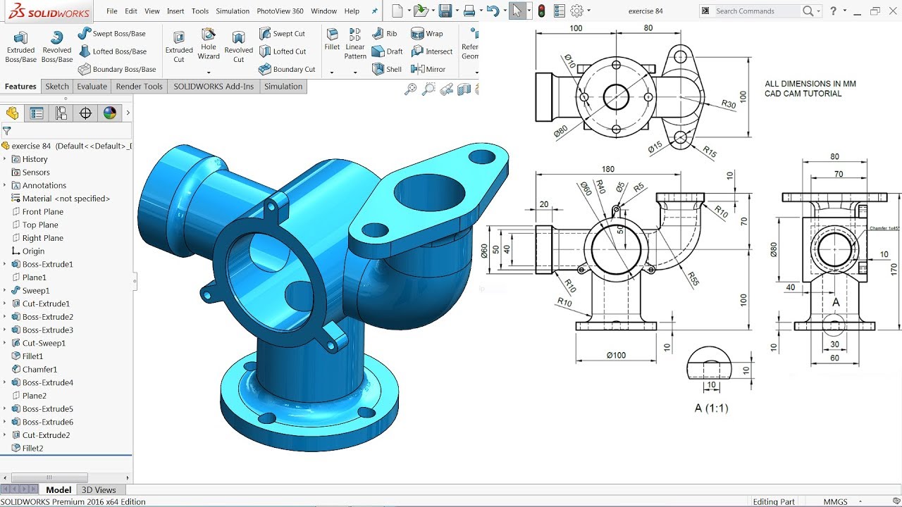 Solidworks Tutorial For Beginners Exercise 61 Riset Solidworks Tutorial For Beginners Exercise 61 Riset