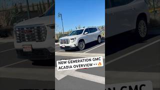 The NEW GENERATION GMC Acadia overview 👀🔥 Bigger, Bolder and Sophisticated #gmc #carreview #suv