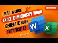 Mail Merge: Generate Bulk Certificates