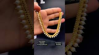 only 16 grams gold pearl necklace design/latest gold necklace collection/fancy chain