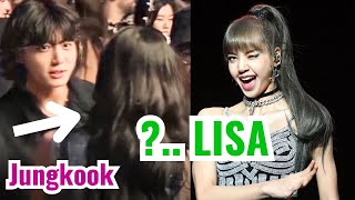 BTS Jungkook reaction to Blackpink Lisa when they met at Coachella 2023 LIZKOOK Sweet Moments 2023