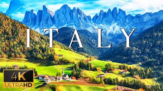 FLYING OVER ITALY (4K UHD) - Calming Music With Beautiful Natural Landscapes Fil