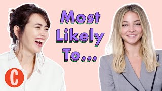 Madelyn Cline & Jessica Henwick play a chaotic Most Likely To with Knives Out 2 cast | Cosmo UK