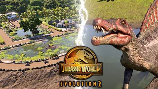 TUTO ENCLOS SPINOSAURE & ZONE VISITEUR | Jurassic World Evolution 2