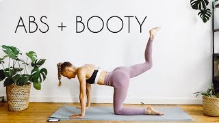 2 in 1 ABS AND BOOTY At Home Workout No Equipment (20 min)