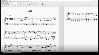「45秒」ピアノ楽譜