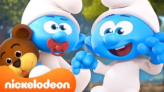 Os Smurfs | Os Momentos MAIS FOFOS do Bebê Smurf 🥰 | Compilação | Nickelodeon em Português